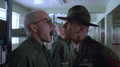Still from Full Metal Jacket (1987) that has been tagged with: screaming