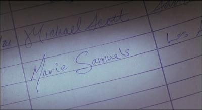 Still from Psycho (1998) that has been tagged with: handwriting