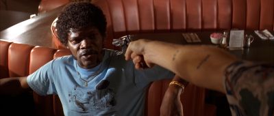 Still from Pulp Fiction (1994) that has been tagged with: restaurant