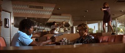 Still from Pulp Fiction (1994) that has been tagged with: gun