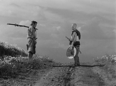 Still from Seven Samurai (1954) that has been tagged with: two-shot