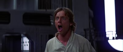 Still from Star Wars: A New Hope (1977) that has been tagged with: screaming