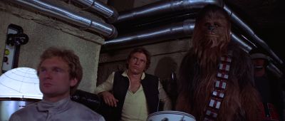 Still from Star Wars: A New Hope (1977) that has been tagged with: spaceship interior