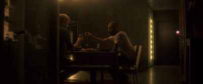 Still from Ex Machina (2014) that has been tagged with: drinking & reflection
