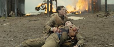 Still from 1917 (2019) that has been tagged with: soldier & fire