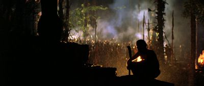 Still from Apocalypse Now (1979) that has been tagged with: fire & jungle
