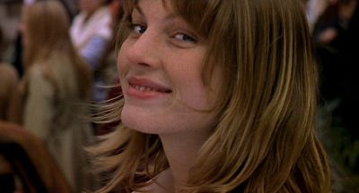 Still from CQ (2001) that has been tagged with: exterior & smiling