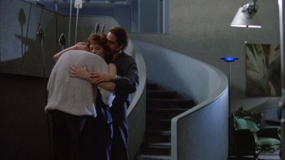 Still from Dead Ringers (1988) that has been tagged with: three-shot & stairs