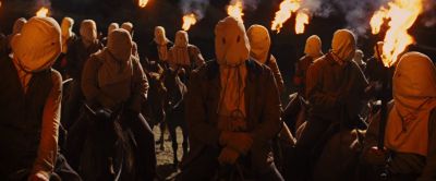 Still from Django Unchained (2012) that has been tagged with: horses & kkk