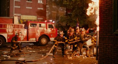 Still from Do the Right Thing (1989) that has been tagged with: fire & night