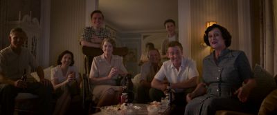 Still from Elvis (2022) that has been tagged with: group-shot & drinking