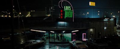 Still from Fight Club (1999) that has been tagged with: establishing shot & strip club