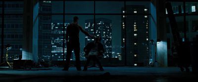 Still from Fight Club (1999) that has been tagged with: city & two-shot