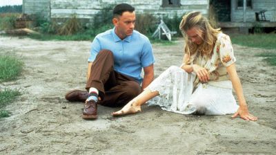 Still from Forrest Gump (1994) that has been tagged with: exterior & sitting