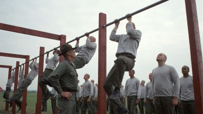 Still from Full Metal Jacket (1987) that has been tagged with: soldier & exercise