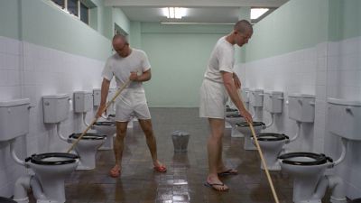 Still from Full Metal Jacket (1987) that has been tagged with: military & mopping