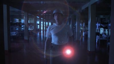 Still from Full Metal Jacket (1987) that has been tagged with: helmet & flashlight