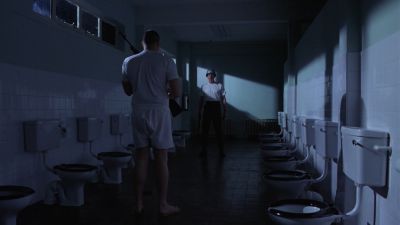 Still from Full Metal Jacket (1987) that has been tagged with: military & toilet