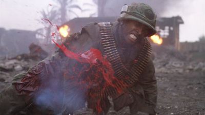 Still from Full Metal Jacket (1987) that has been tagged with: soldier & fire