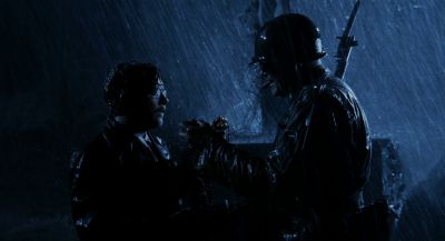 Still from Hellboy (2004) that has been tagged with: helmet & two-shot