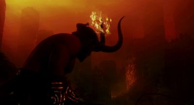 Still from Hellboy (2004) that has been tagged with: fire