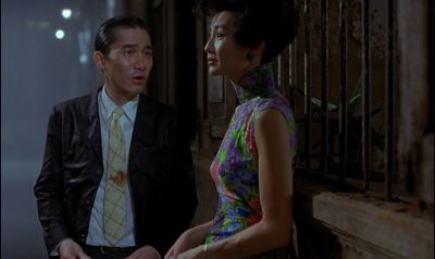 Still from In the Mood For Love (2000) that has been tagged with: rain & medium wide