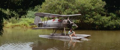 Still from Indiana Jones and the Raiders of the Lost Ark (1981) that has been tagged with: clean single & seaplane