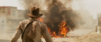 Still from Indiana Jones and the Raiders of the Lost Ark (1981) that has been tagged with: explosion & medium shot