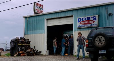 Still from Killer Joe (2011) that has been tagged with: muffler shop