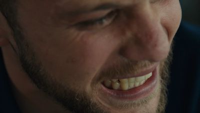 Still from Commercial: McDonald's — "Laughter" that has been tagged with: extreme close-up & clean single