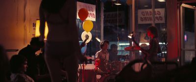 Still from Licorice Pizza (2021) that has been tagged with: band & balloons