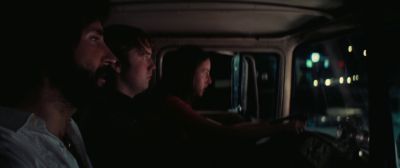Still from Licorice Pizza (2021) that has been tagged with: driving & profile shot & car interior