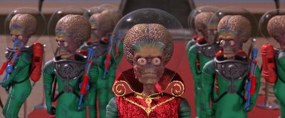 Still from Mars Attacks! (1996) that has been tagged with: f1dd84