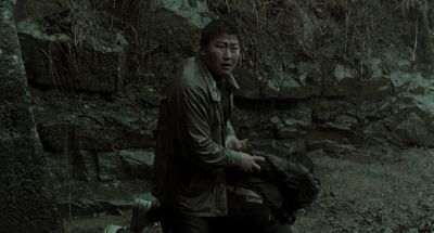 Still from Memories of Murder (2003) that has been tagged with: medium wide & rain