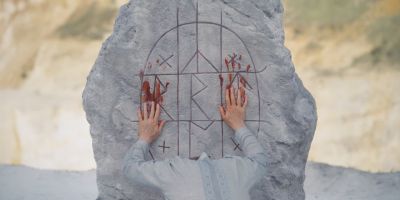 Still from Midsommar (2019) that has been tagged with: exterior & rune
