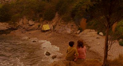 Still from Moonrise Kingdom (2012) that has been tagged with: over-the-shoulder & camping