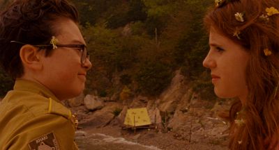 Still from Moonrise Kingdom (2012) that has been tagged with: over-the-shoulder & camping
