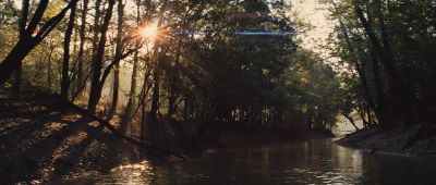 Still from Mud (2013) that has been tagged with: river & extreme wide & woods