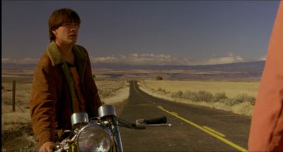 Still from My Own Private Idaho (1991) that has been tagged with: road & field