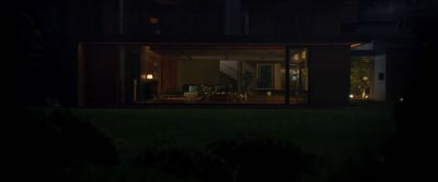 Still from Parasite (2019) that has been tagged with: establishing shot & lawn