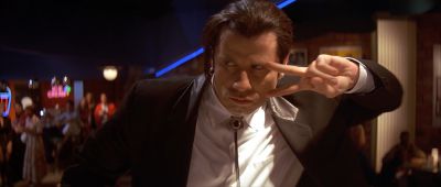 Still from Pulp Fiction (1994) that has been tagged with: dancing & night