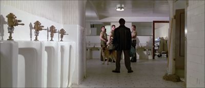 Still from Reservoir Dogs (1992) that has been tagged with: police & public bathroom