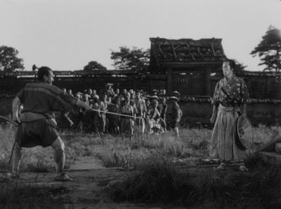 Still from Seven Samurai (1954) that has been tagged with: group-shot