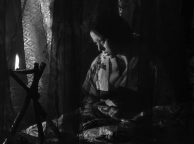 Still from Seven Samurai (1954) that has been tagged with: curtains