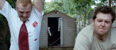 Still from Shaun Of The Dead (2004) that has been tagged with: backyard