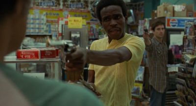 Still from Taxi Driver (1976) that has been tagged with: store & gun