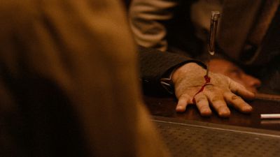 Still from The Godfather (1972) that has been tagged with: extreme close-up & blood