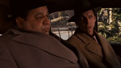 Still from The Godfather (1972) that has been tagged with: backseat & day