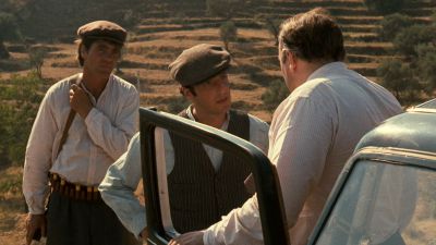 Still from The Godfather (1972) that has been tagged with: medium wide & countryside