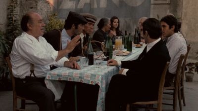 Still from The Godfather (1972) that has been tagged with: group-shot & drinking